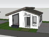 Mẫu miễn phí nhà cấp 4 sketchup