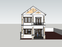 su nhà 2 tầng,nhà 2 tầng,sketchup nhà 2 tầng