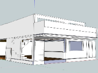 Mẫu nhà 2 tầng hiện đại sketchup mới