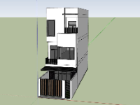 Mẫu nhà 3 tầng 5x15m sketchup