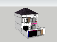 su nhà 2 tầng,sketchup nhà 2 tầng,nhà 2 tầng