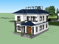 su nhà mái nhật,sketchup nhà mái nhật,nhà mái nhật