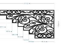 Mẫu vách ngăn cầu thang cnc dxf