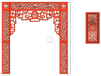 Mẫu vách sen phòng thờ file cad và corel cnc