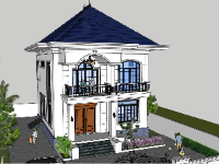 Mẫu villa 2 tầng 11x15.8m