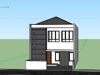 Miễn phí Biệt thự 2 tầng 9x17m sketchup