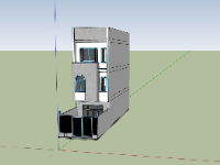 Miễn phí mẫu sketchup nhà phố 3 tầng đẹp