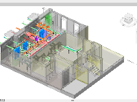 Mô hình 3d thiết kê tầng hầm 4 tầng 97x87m (kiến truc+kết cấu+ phòng pump)