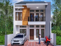 Model 3d sketchup nhà phố 2 tầng 7x11m