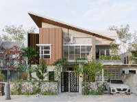 Model sketchup Căn Villa hiện đại