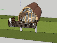 Model sketchup nhà vòm di động