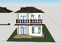 biệt thự 2 tầng,model su biệt thự 2 tầng,file su biệt thự 2 tầng,sketchup biệt thự 2 tầng