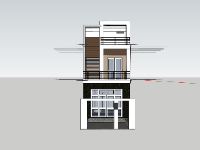 Model su nhà phố 3 tầng 5x12.15m