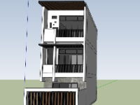 nhà phố 3 tầng,sketchup nhà phố 4 tầng,nhà phố đẹp,nhà phố hiện đại su