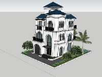 Model villa 3 tầng 8.5x11.5m