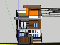 Nhà phố 2 tầng 1 tum 7x15m