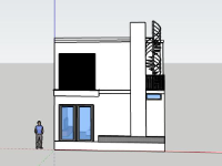 Nhà phố 2 tầng 7x5.5m model su