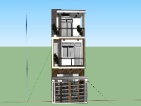 Nhà phố 3 tầng,nhà phố 3 tầng file su,sketchup nhà phố 3 tầng