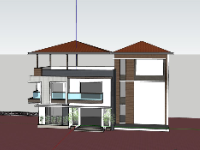 Biệt thự 2 tầng,Biệt thự 2 tầng sketchup,Biệt thự