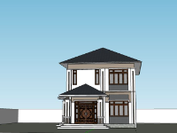 Biệt thự 2 tầng,model su biệt thự 2 tầng,file sketchup biệt thự 2 tầng