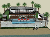 Sketchup biệt thự 2 tầng định dạng 3d