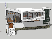 Sketchup biệt thự 2 tầng model đẹp nhất