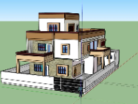 Biệt thự 3 tầng,model su biệt thự 3 tầng,sketchup biệt thự 3 tâng