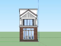 Nhà phố 2 tầng,model su nhà phố 2 tầng,sketchup nhà phố 2 tầng