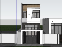 Nhà phố 2 tầng,file su nhà phố 2 tầng,sketchup nhà phố 2 tầng