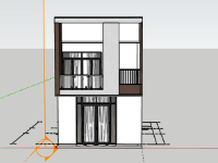 nhà phố 2 tầng,model su nhà phố 2 tầng,sketchup nhà phố 2 tầng