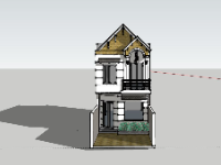 Nhà phố 2 tầng,model su nhà phố 2 tầng,sketchup nhà phố 2 tầng