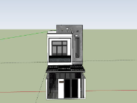 Sketchup Nhà phố 2 tầng 5x19m file đẹp