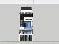 Nhà phố 3 tầng,file su nhà phố 3 tầng,file sketchup nhà phố 3 tầng