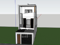 Nhà phố 3 tầng,Model su nhà phố 3 tầng,sketchup nhà phố 3 tầng