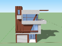 Sketchup nhà phố 3 tầng mới nhất