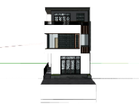 Nhà phố 3 tầng,model su nhà phố 3 tầng,model sketchup nhà phố 3 tầng