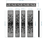 Tải file cnc cổng 4 cánh dxf