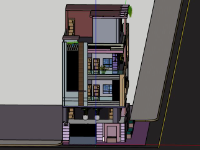 Tải mẫu Nhà phố 4 tầng 6.8x13m file su