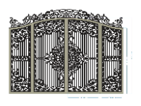 Tải ngay mẫu cnc cổng 4 cánh vòm đẹp