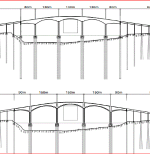 Cầu vòm dây treo dạng lưới,bản vẽ thiết kế cầu,Bản vẽ Cầu vòm dây treo