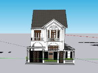 Biệt thự 2 tầng,model su biệt thự 2 tầng,biệt thự 2 tầng file su,file sketchup biệt thự 2 tầng