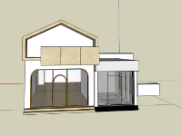 Thiết kế cửa hàng 3x13m model su