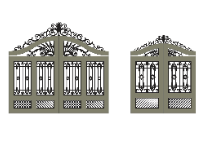 Thiết kế mẫu cnc cổng 2 cánh và 4 cánh cnc dxf