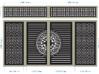 mẫu cổng 4 cánh,file cnc cổng 4 cánh,mẫu cnc cổng 4 cánh