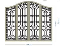 Thiết kế mẫu cnc cổng 4 cánh vòm đẹp nhất