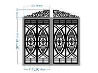 Thiết kế mẫu cổng 2 cánh cnc đẹp nhất tháng 11