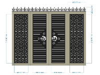 mẫu cổng 4 cánh,file cnc cổng 4 cánh,mẫu cnc cổng 4 cánh