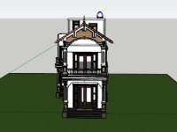 Thiết kế mẫu Nhà phố 2 tầng 5x20m sketchup