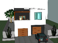 Nhà phố 2 tầng,model su nhà phố 2 tầng,file su nhà phố 2 tầng,file sketchup nhà phố 2 tầng,nhà phố 2 tầng sketchup
