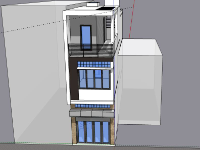 Thiết kế Nhà phố 3 tầng 3.2x17.8m sketchup